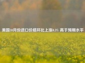 美国10月份进口价格环比上涨0.3% 高于预期水平