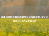 湖南省首批股票回购增持专项贷款落地 8家上市公司获44.5亿元授信支持