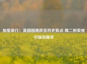 加皇银行：英国国债跌至历史低点 周二拍卖或引强劲需求