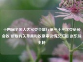 十四届全国人大常委会举行第三十三次委员长会议 听取有关草案和议案审议情况汇报 赵乐际主持