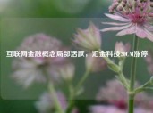 互联网金融概念局部活跃，汇金科技20CM涨停