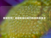 重磅发布！金融监管总局对机构有新要求→