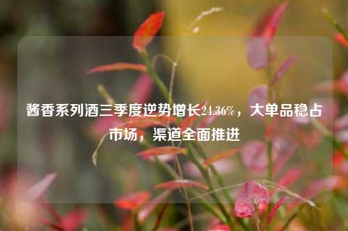 酱香系列酒三季度逆势增长24.36%，大单品稳占市场，渠道全面推进