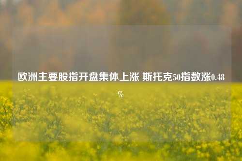 欧洲主要股指开盘集体上涨 斯托克50指数涨0.48%