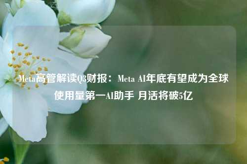 Meta高管解读Q3财报：Meta AI年底有望成为全球使用量第一AI助手 月活将破5亿