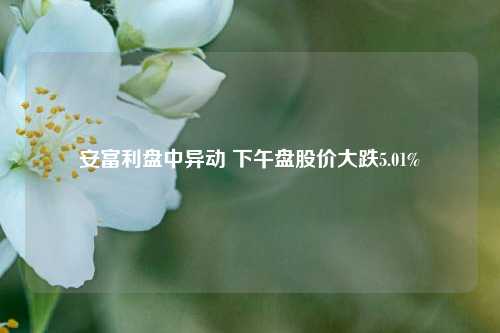 安富利盘中异动 下午盘股价大跌5.01%