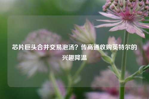 芯片巨头合并交易泡汤？传高通收购英特尔的兴趣降温