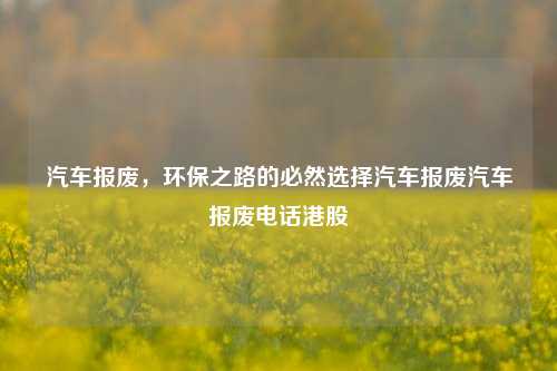 汽车报废，环保之路的必然选择汽车报废汽车报废电话港股