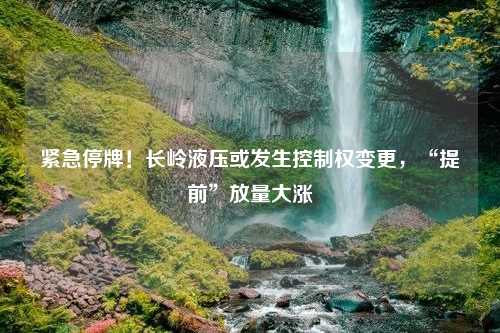 紧急停牌！长岭液压或发生控制权变更，“提前”放量大涨