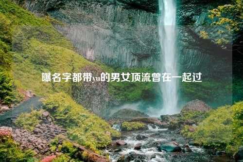 曝名字都带yu的男女顶流曾在一起过